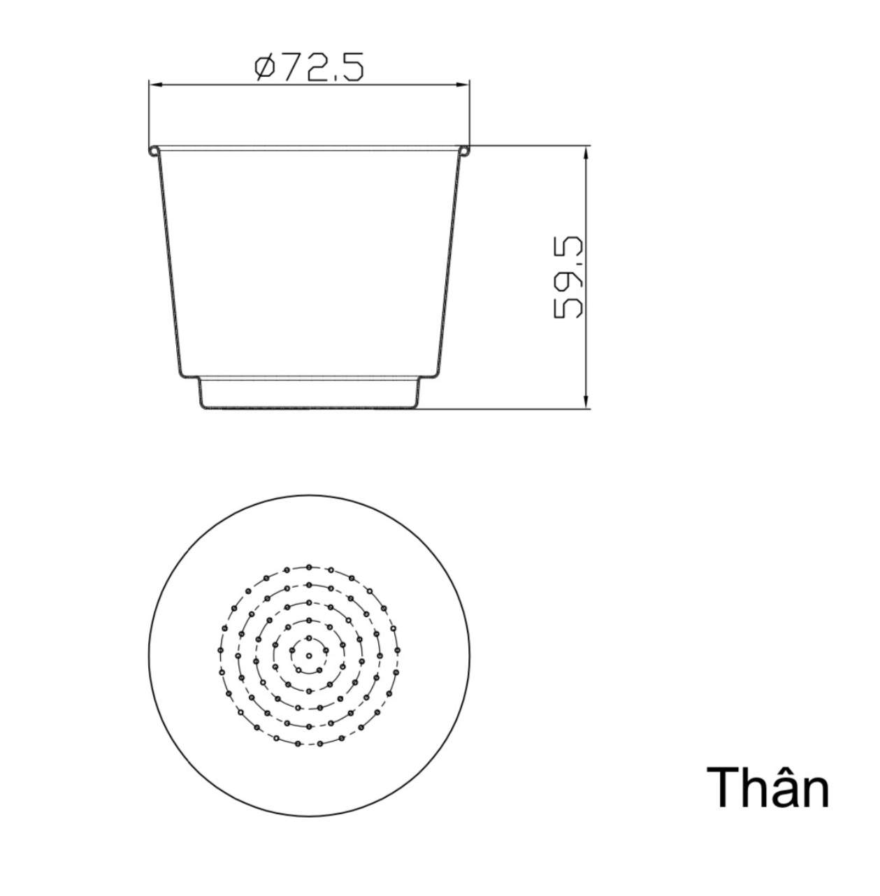 Thân Phin – bản vẽ kỹ thuật